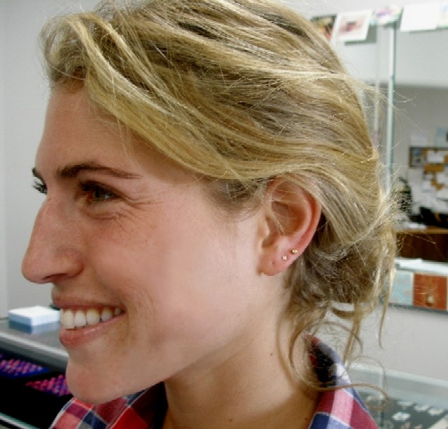 Danielle's Ears Pierced
